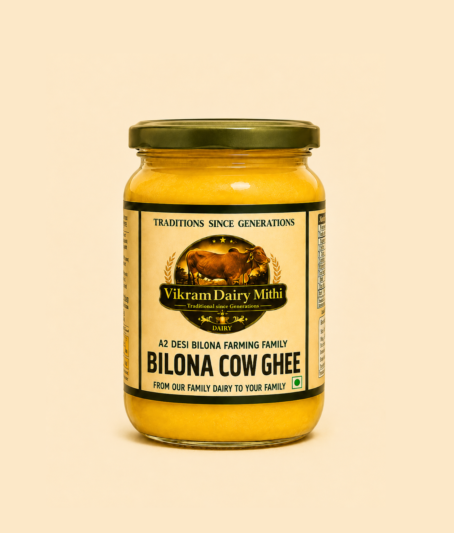 VIKRAM DAIRY Traditional Bilona Ghee (250 ML Jar)