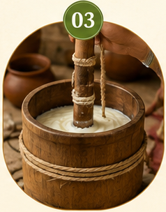 Traditional Bilona churning